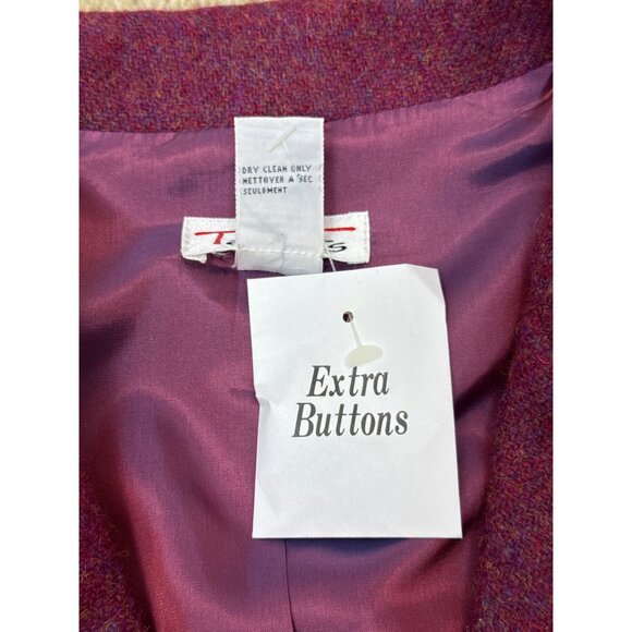 NWT Talbots 100% Wool Blazer Jacket Cranberry Crest Buttons Made in USA 16 - Picture 8 of 16